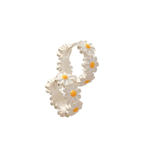 DAISY HOOP EARRINGS